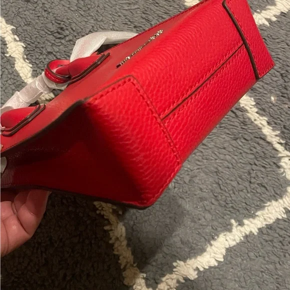 NWT Michael Kors Mercer Red Leather Mini Crossbody Bag - Picture 9 of 9
